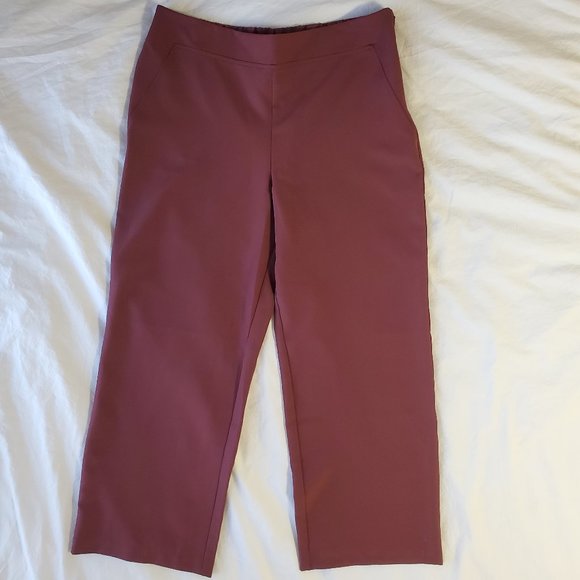 Women's wide leg pants maroon - Picture 1 of 2